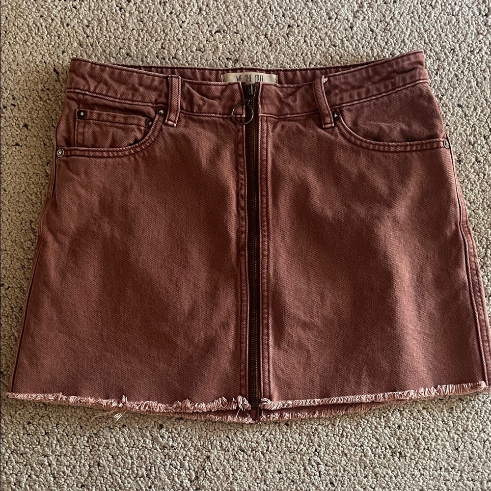 We The Free Zip Front Mini Skirt